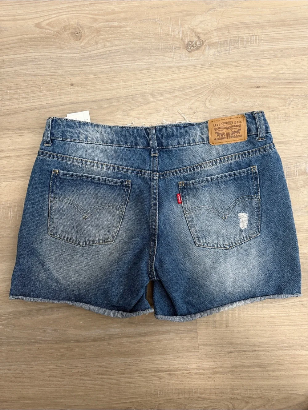 Levi's Shortall Mid Rise Denim Jean Shorts.  Sz 16R